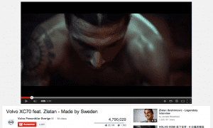 Zlatan Ibrahimovic Volvo-Reklame Werbefilm auf YouTube