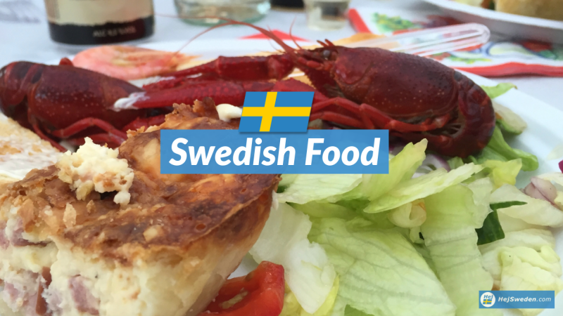 Traditional Swedish food, title image, crayfish on a plate