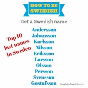 Swedish last names - How to be Swedish
