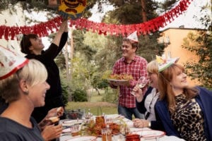 Swedish crayfish party in autumn