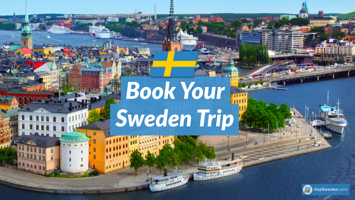 Stockholm, text: Book Your Sweden Trip