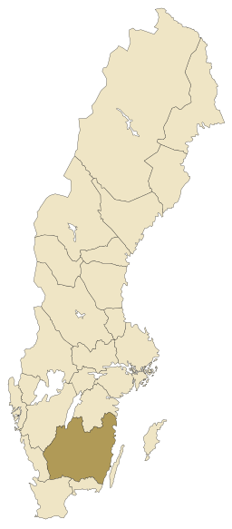 Schweden Karte mit Småland