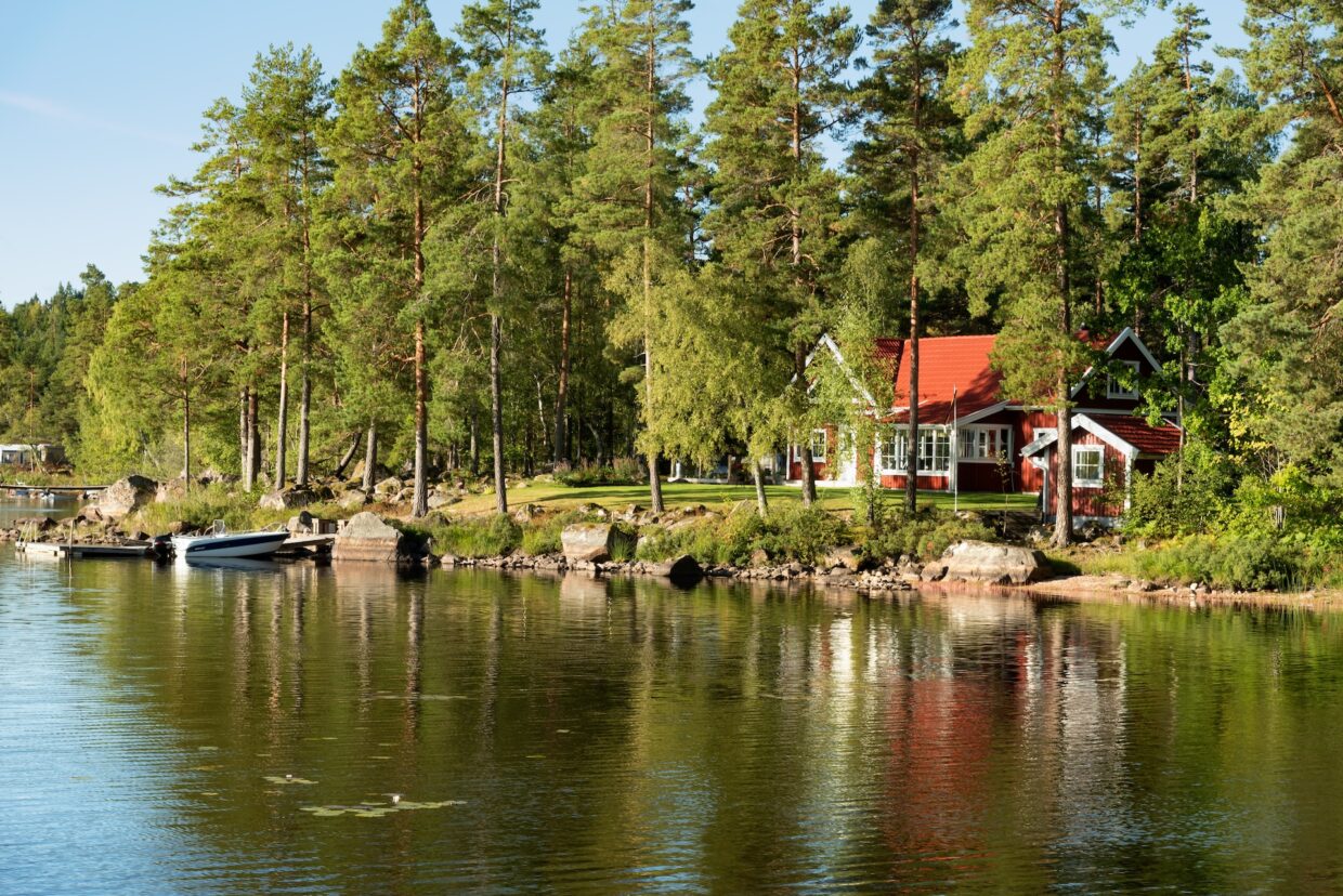 Rotes Haus in Schweden am See